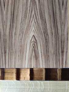 Table basse - Acier chromé, plateau chêne et zébrano - L'atelier du verger/N.Mauclert/Koste design